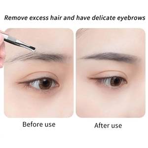 Pinzas Profesionales para Cejas UBI, Hechas a Mano, de Acero Inoxidable, Punta Inclinada, con Peine Integrado, Precisión, Reutilizables, Duraderas, Modernas - Product Image 2