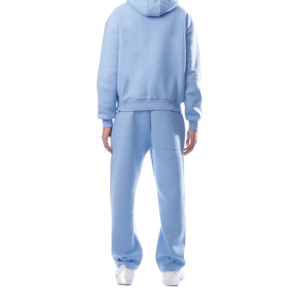 Ensemble de survêtement pour homme en coton bleu clair avec capuche, pantalon de jogging long et sweat-shirt, vêtements décontractés, fabricant au Pakistan - Product Image 5