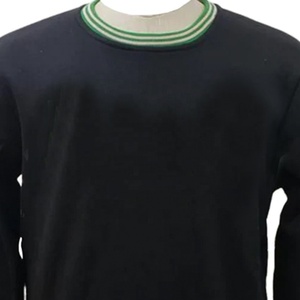 Sweat-shirt à col rond pour femme Wide Greek House, rose, pour l'hiver, l'été et le printemps, avec bordure rayée verte, poche avant, 100% coton - Product Image 2