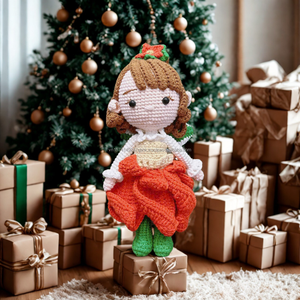 Muñeca de Ganchillo Personalizada, Amigurumi Hecho a Mano, Juguete de Peluche para Bebé, Hecho de Hilo de Leche 100% Algodón, Súper Suave, Seguro para Bebés, OEM - Product Image 3