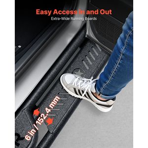 Pedane Laterali Nere da 6 Pollici Compatibili con Ford F150 SuperCrew Cab 2015-2025 (Modelli 2017-2025) - Product Image 4