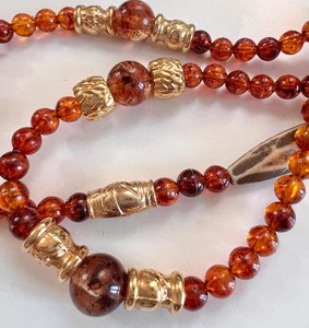 Fashion Irregular Beaded Necklace Light Luxury <b>Retro</b> Stainless Steel Acrylic Beads Necklace Jewelry for Women Resin Crafts - Product Image 5
