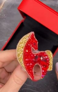 MD HANDICRAFTS Handmade Embroidered Brooch with Detailed Beadwork and Elegant Finish Children's & Unisex Wedding Jewelry - Product Image 4