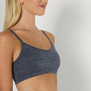 Trendy Denim Blue Seamless Bralette Womens Sports <b>Bra</b> <b>Thin</b> <b>Strap</b> Low Impact Yoga <b>Bra</b> for Everyday Wear - Product Image 2