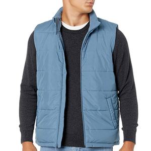 Chaleco acolchado para hombre, prendas de vestir cálidas, chaleco sin mangas, chaquetas con cuello levantado, chalecos de invierno para adultos, chalecos de poliéster de Color personalizado - Product Image 6
