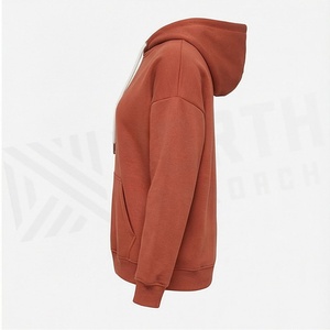 Winter Cotton Hoodie Custom Sweatshirts Thick Fleece 300g Fabric <b>Men</b> Women Comfortable Acid Wash Logo Customized Color - Product Image 3
