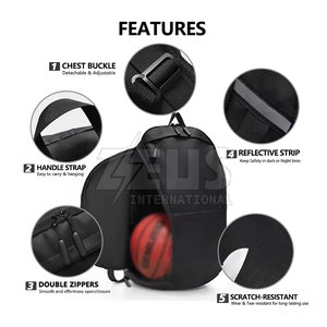 Durable Fabric Basketball Backpack For School Sports And Practice Basketball Backpack Bags - Product Image 6