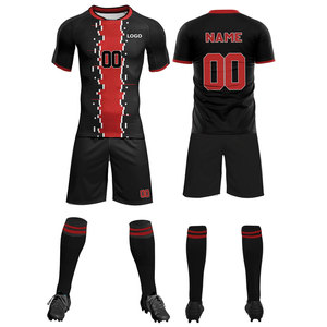 Custom Striped Soccer Jersey Sublimation Printing Football Shirt Moisture-Wicking Team Sports Uniform Wholesale For <b>Men's</b> - Product Image 1