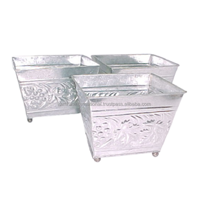 Macetas de flores de Metal de alta calidad, Juego de 2 plantas de diseñador para restaurante, jardín, accesorios decorativos para macetas florales - Product Image 2