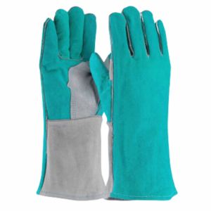 Premium Quality Cowhide Split Leather <b>Thumb</b> Palm Welding Gloves Heat and Spark Resistant Construction Firefighting Gloves - Product Image 5