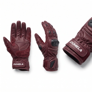 Dumela Leather Full Finger <b>Motorbike</b> Gloves <b>Green</b> Breathable Wrist Support Sporty Cycling Gloves - Product Image 1