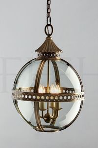 Modern Circular Ball Outdoor Indoor Hanging Lantern With Glass And Metal Frame For Home Restaurants Bars And Hotels - Product Image 2