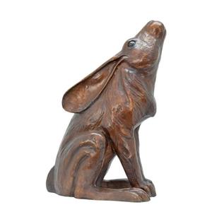 Factory Price Handmade Bronze Female Rabbit Sculpture Metal Crafts Decorative Sitting Hare Bunnies Statue Easter Decoration - Product Image 4