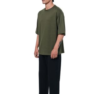 T-shirt uni personnalisé pour homme en coton doux, col rond, manches courtes, style décontracté, écologique, style urbain, OEM, marque privée, vente en gros - Product Image 6