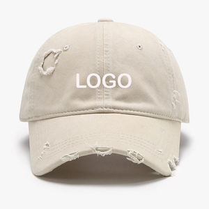 Gorra Desgastada de Moda, Prenda Premium, Visera Casual Ajustable con Logotipo Bordado Personalizado, Gorra de Venta Caliente con Borde Desgarrado - Product Image 2