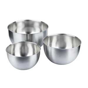 3 Pack Nesting Stainless Steel Mixing Bowls Multi Size Metal <b>Salad</b> Soup Food Storage Cooking Bowl Set Kitchen Tableware - Product Image 1