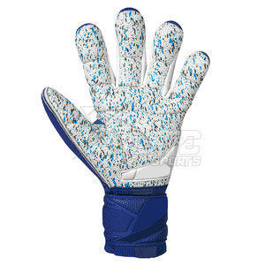 Gants de gardien de but en cuir à doigts entiers, avec grip en latex, design respirant, fermeture auto-agrippante réglable, unisexe, pour l'entraînement - Product Image 4