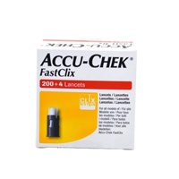 Accu-Chek FastClix 200 Lancettes stériles pour prélèvement sanguin avec système de tambour multi-lancettes, 204 unités, certifié CE, moins de douleur