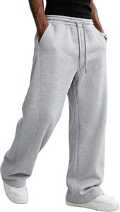 <b>Men's</b> Mid Waist Oversized Baggy Heavyweight Fleece Sweatpants Loose Fit Wide Leg Joggers Streetwear <b>Lounge</b> Athletic Casual <b>Pants</b> - Product Image 6