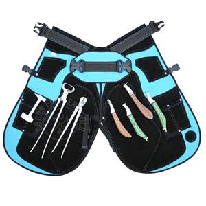 Kit de Herramientas de Herrador de Alta Resistencia con Cortaúñas para Cascos, Extractor, Pulidor, Delantal de Seguridad y Juego de 4 Cuchillas para Cascos con Extremo de Latón y Hoja Afilada - Product Image 1