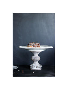 Round pedestal wooden <b>cake</b> <b>stand</b> for layered <b>cake</b> presentation and elegant vintage dining setup with handmade quality - Product Image 6