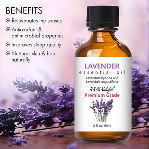 Huile essentielle de lavande 100% naturelle et biologique Homegu, 4 oz en vrac, pour diffuseur, soin de la peau et <span class=keywords><strong>massage</strong></span> aromatique - Product Image 4