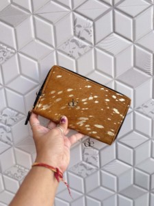 Cartera Metálica de Pelo de Vaca para Mujer, Cartera de Cuero con Pelo, Monedero, Tarjetero, Funda para Teléfono, Estilo Western, Cartera Multicolor para Mujer - Product Image 2
