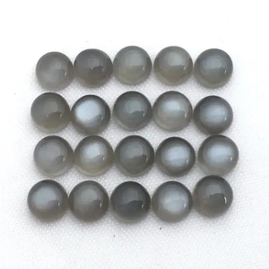 Cabujón Redondo Plano de Piedra Lunar Gris Natural de 10 mm, Cristal Curativo de Calidad Increíble, Gema Suelta Hecha a Mano para la Venta de Joyería - Product Image 3