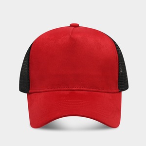 5 Panel Trucker Caps Custom logo Blank Suede Trucker <b>Hats</b> - Product Image 5