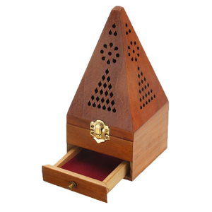 Brûleur d'encens en bois artisanal, dernier design d'Inde, pour l'aromathérapie à domicile, pour usage religieux, parfum bois de santal - Product Image 1