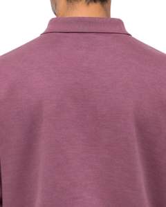 Sudadera Polo Personalizada para Hombre, Color Rosa Polvoriento, Manga Larga, Cuello Tipo Polo, Mezcla de Algodón, Informal, Otoño Invierno, OEM, Venta al Por Mayor - Product Image 6