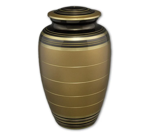 Hermosa Urna Funeraria de Metal Dorado y Negro para Cenizas de Adultos, Estilo Americano/Europeo - Product Image 6