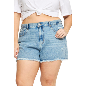 Shorts de Mezclilla para Mujer Talla Grande, Tela al por Mayor de la Mejor Calidad, Personalizable, Muestra Gratis - Product Image 1