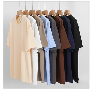 เสื้อยืดคอกลมแขนสั้นพิมพ์ลายตัวอักษรผ้าฝ้ายออร์แกนิค 100% น้ำหนัก 220 กรัม ทรงหลวมไหล่ตก สกรีนโลโก้ได้ตามต้องการ - Product Image 2