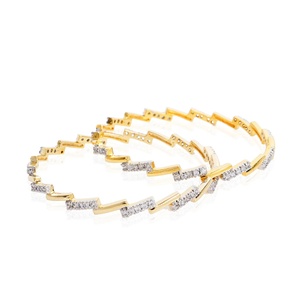 Handmade Ruby and Zirconia <b>Openable</b> Bangle Traditional Indian Brass Bracelet 22K Gold Plated Trendy Wedding Bridal Jewelry - Product Image 3