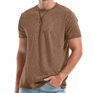 Camiseta para Hombre con Lavado Ácido y Logotipo Personalizado, Antibacteriana, Transpirable, Estilo Urbano, Directo de Fábrica - Product Image 1