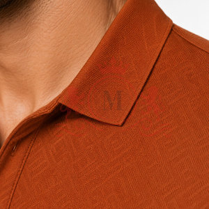 Hot Sale Rust <b>Orange</b> <b>Polo</b> Shirt Premium Finish Soft Breathable Fabric Comfortable Short Sleeve Daily Casual Wear - Product Image 5
