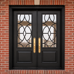 Puerta Exterior de Hierro Forjado: Puerta de Entrada Hecha a Mano con Diseño Artístico para Entradas de Hogar Seguras y Elegantes - Product Image 2