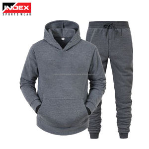 Survêtements de jogging unisexe en coton épais en molleton pour hommes survêtements décontractés avec logo personnalisé avec capuche ensemble sweat à capuche uni et joggers pour hommes - Product Image 4