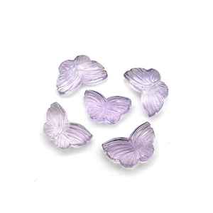 Pierre précieuse sculptée en forme de papillon en améthyste rose 14x10mm, vente en gros pour la fabrication de bijoux, fournisseur de pierres précieuses, commande en gros - Product Image 6