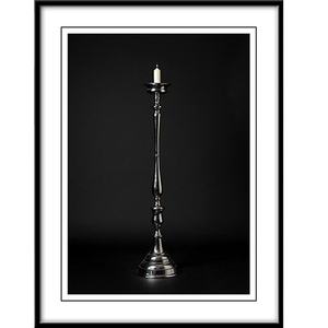 Portavelas de Metal alto de una sola luz plateada para decoraciones de boda y ocasiones especiales Soporte de linterna y tarro de estilo Ins - Product Image 1