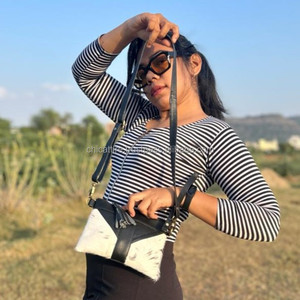 กระเป๋าถือหนังวัวคาดผมมีลายสไตล์ตะวันตก, สินค้ามาใหม่กระเป๋าสะพายไหล่กระเป๋าถือหนังคุณภาพสูงใช้งานได้หลากหลาย - Product Image 2