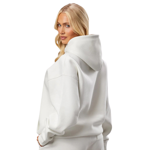 Sudadera con Capucha Premium para Mujer, Invierno, Color Sólido, Algodón y Felpa, Manga Larga, Corte Holgado, Bolsillo Canguro Frontal, Estilo Urbano, Uso Diario - Product Image 2