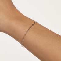 Bracelets de couple en argent sterling 925 de haute qualité SPJ, design de niche, chaîne croisée pour hommes et femmes, bijoux fins minimalistes