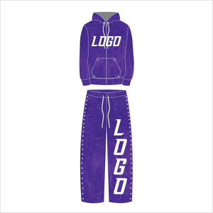 OEM Jogger Set Jogging Suits Private Label Sweatpants and Hoodie Set Blank Track Sweat Suits Custom <b>Tracksuits</b> Sweatsuit Men - Product Image 6