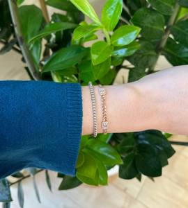 Pulsera fina de lujo personalizada para hombre y mujer, brazalete chapado en oro y plata nueva, Cruz de espina dorsal Vintage, moissanita helada cubana - Product Image 2