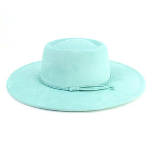 Fashion Polyester Fedora Hat for Women <b>Men</b> Classic Character Casual <b>Flat</b> Wide Brim Jazz <b>Cap</b> - Product Image 6