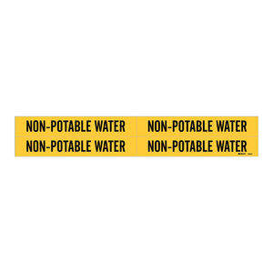Marqueur de tuyau auto-adhésif flexible pour eau non potable, 1,125 po de hauteur x 7 po de largeur, pour l'identification des lignes - Product Image 1