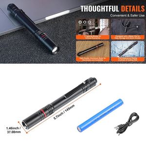 Torcia Tascabile a Penna con Messa a Fuoco Regolabile per Campeggio e Lettura - Product Image 5