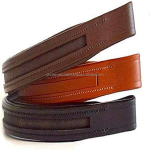 Banda de cejas acolchada de canal vacío de cuero genuino marrón negro o tostado para brida con tamaños personalizados y cosidos fuertes duraderos - Product Image 4